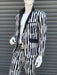 Black And White Gangster Stripe - Piana Pinstripe Pattern Suit With Matching Bowtie