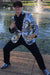 Mens Sequin Suit With Black Pants And Matching Bowtie - Silver Grey And Black Tuxedo