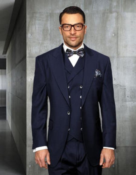 Old School Suit - 1920 Suit - Vintage Suit - Old Fashion Style 1 Button Wide Leg Pants Or Flat Front Pants Suit - Ticket Pocket