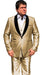 Mens One Button Shawl Lapel Suit Tan