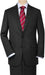Suits For Big Belly Solid Charcoal Gray