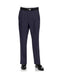 Mens French Blue Wool Wide Leg Dress Pants