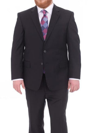 Suits For Big Belly Solid Navy Blue