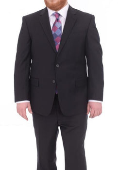 Suits For Big Belly Solid Navy Blue