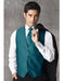 Mens Teal Blue Fashion Tuxedo For + Tuxedo Suit + Vest + Bowtie And Tie Package