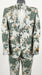 Mens Hunter Green ~ White 2 Button Floral Paisley Prom and Wedding Tuxedo