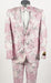 Mens Pink 2 Button Floral Paisley Prom and Wedding Tuxedo
