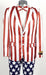 Mens Red ~ White Stripes 2 Button American Flag Patriotic Suit
