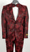 Mens Burgundy 2 Button Floral Paisley Prom and Wedding Tuxedo