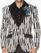 Mens Black And White Pinstripe Blazer - Black And White Striped Jacket