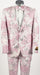 Package Package Combo Mens Pink Suit - Paisley Fancy Floral Suit with Matching Bowtie