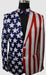 Mens Peak Lapel Stars and Stripes 2 Button American Flag Patriotic Blazer