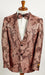 Mens 2 Button Dusty Rose and Pink Floral Paisley Prom and Wedding Blazer