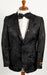 Mens Black 2 Button Floral Paisley Prom and Wedding Blazer