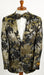 Mens Black ~ Silver and Gold 2 Button Foil Floral Paisley Prom and Wedding Blazer