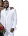 Mens White Floral Pattern 3 Piece Fashion Suit