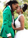 Emerald Green Tuxedo Suit + Black Vest + Black Pants