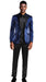 Shiny Tuxedo - Shiny Suit With Black Pants And Matching Bowtie Navy