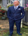 Windowpane Suit - Checked Fitted Suit - 100% Percent Wool Fabric Suit - Worsted Wool Business Suit