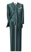 Mens Stripe High Fashion Suit with Vest and Pants Grey