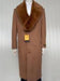Mens Full Length and Cashmere Overcoat - Winter Topcoats - Light Brown Coat - Dark Camel - Vecuna Color