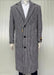 Mens Full Length and Cashmere Overcoat - Winter Topcoats - Black and White Coat