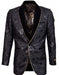 Black and Gold Blazer - Paisley Floral Sport Coat