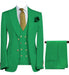 Mens 3-Piece Suit Notch Lapel Green Suit
