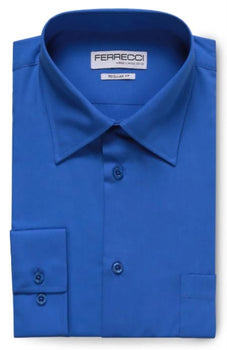 Mens Dress Shirt Royal Blue