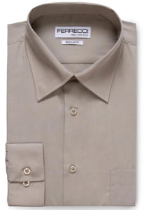 Mens Dress Shirt Light Grey