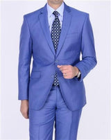 Mens Ice Blue 2 Button Suit