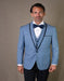 Mens Ice Blue Suit - 2 Button Suits