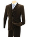 Mens Corduroy Suit Mens Two Buttons Pinstripe ~ Stripe Corduroy 2 Piece Vested Suits Flat Front Pant