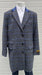 Mens Plaid Overcoat - Plaid and Cashmere Topcoats - Gray Carcoat