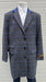 Mens Plaid Overcoat - Plaid and Cashmere Topcoats - Gray Carcoat