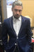 Navy Blue and White Trim Blazer - Porto Style