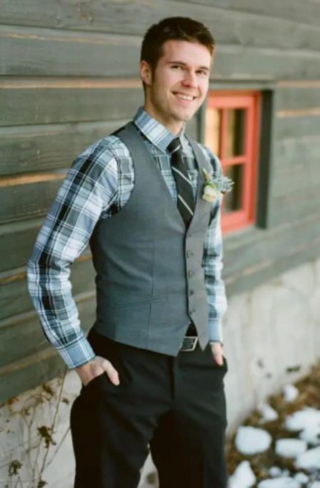 black dress pants grey vest Rennie Street Black Trousers Grey Waistcoat Grey Waistcoat With Black Dress Pants Outfits (14 Ideas Outfits
