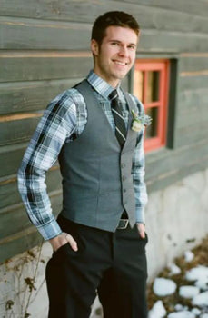 black dress pants with grey vest Rennie Street Black Trousers Grey Waistcoat Grey Waistcoat With Black Dress Pants Outfits (14 Ideas Outfits