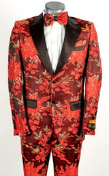 Mens 2 Button Peak Lapel Modern Fit and Wedding Tuxedo