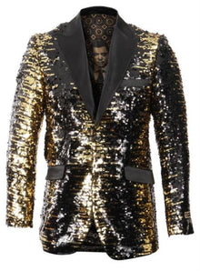 Mardi Gras Sport Coat - Mardi Gras Jacket Black and Gold