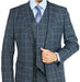 Plaid Suit Available In Charcoal And Blue Plaid - Charcoal And Burgundy Plaid And Charcoal And Orange Plaid And Charcoal And Black