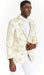 Mens One Button Ivory and Gold Tuxedo Blazer