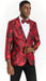 Mens One Button Red Tuxedo Dinner Jacket