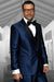 Shiny Indigo Tuxedo - Sharkskin Royal Blue Tuxedo Suit
