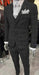 Mens Big Plaid Suits - Windowpane Suit - Black