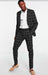 Bold Gangster Plaid Suit - 1920s Mens Fashion Window Pane Suit - Black