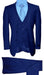 Men’s Royal Blue Modern Fit 3-Piece Vested Suit – Premium Formal Wear for Weddings & Business