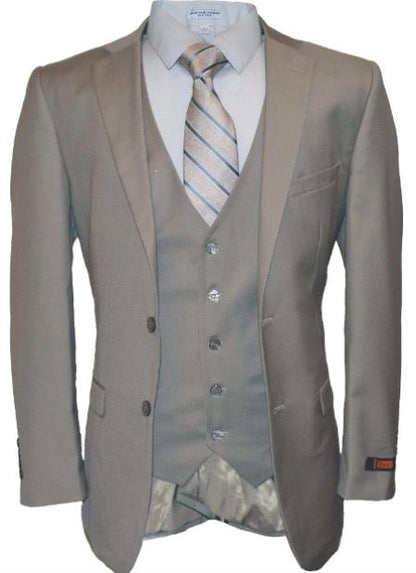 Mens Vested Modern Fit Suits Gray
