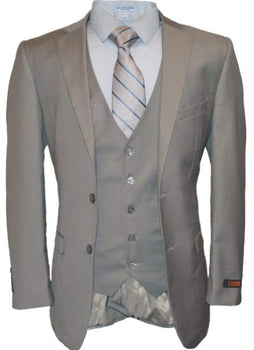 Mens Vested Modern Fit Suits Gray
