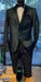 Olive Green Tuxedo Blazer - Paisley Floral Dinner Jacket